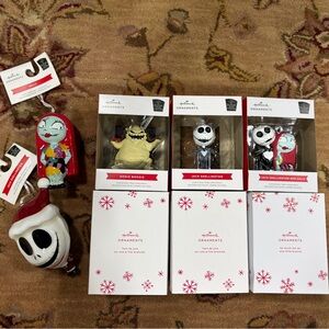 Hallmark Nightmare Before Christmas Ornament Collection - lot of 5